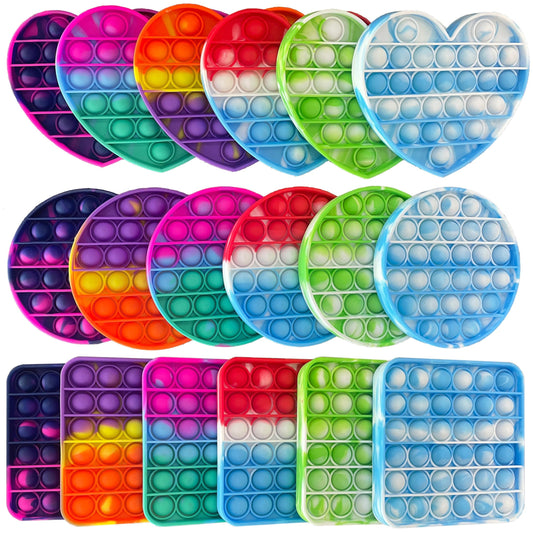 36PCS Rainbow Colors Pop Bubble Fidget Sensory Toys, Pop Fidget Toys,Pop Toy Bulk for Party Favor, Classroom Student Prizes Easter Basket Goodie Bag Stuffers Christmas Valentine Gift