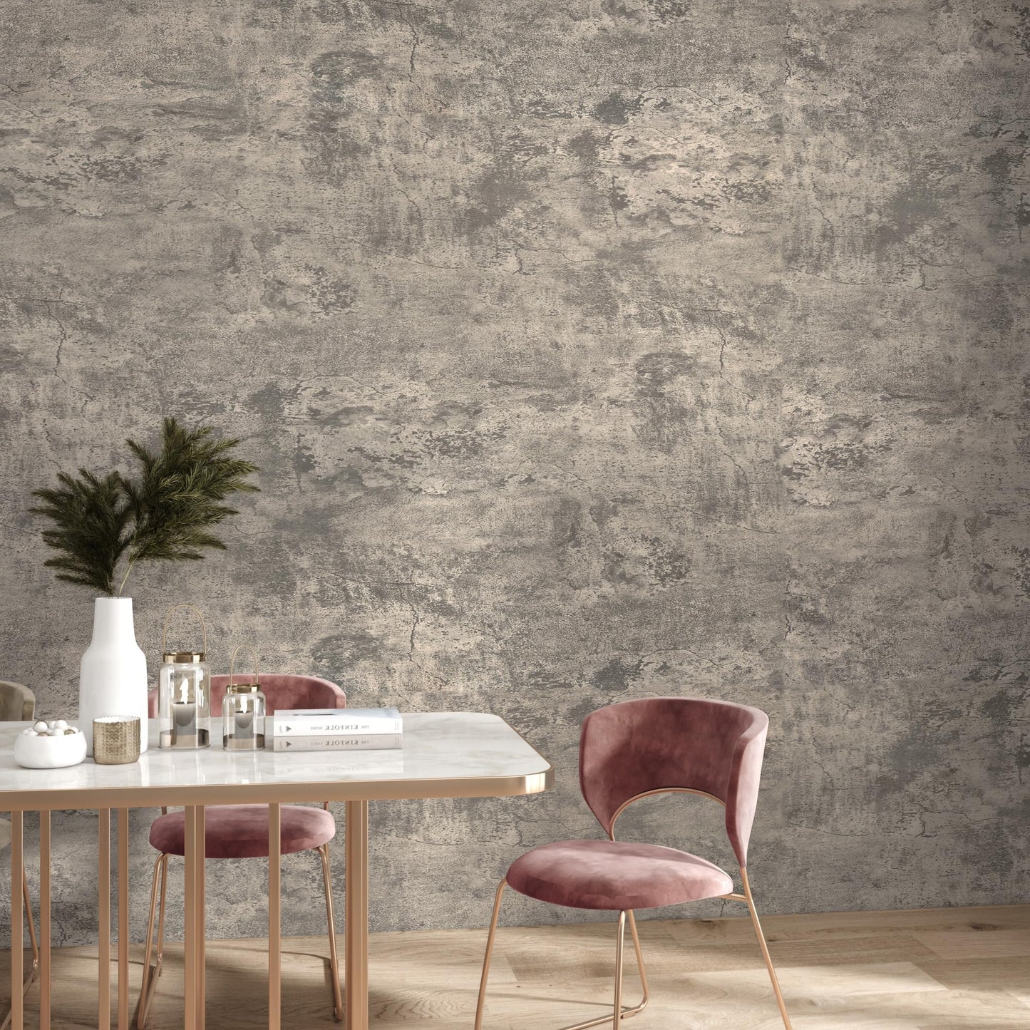 TOTIO Concrete Contact Paper for Cabinets Industrial Wallpaper Grey Cement Self Adhesive Countertop Peel Stick 16"x197" Matte 3D Textured Removable Vinyl Decorative Paper [Thicken] Desk Stickers