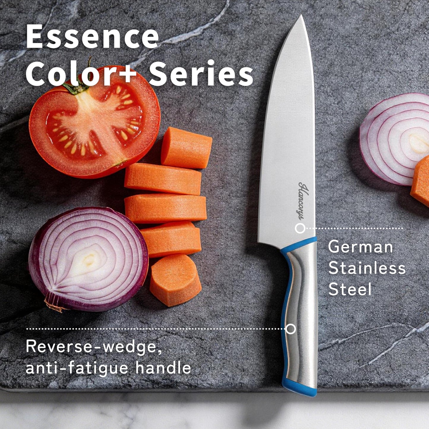 Hancorys Knife Set, 11 Pcs Kitchen Knives Set, Enduring Razor-Sharp German High Carbon Stainless Steel Chef Knife Set with 5 Blade Guards, Perfect Holiday Gifts for Kitchen