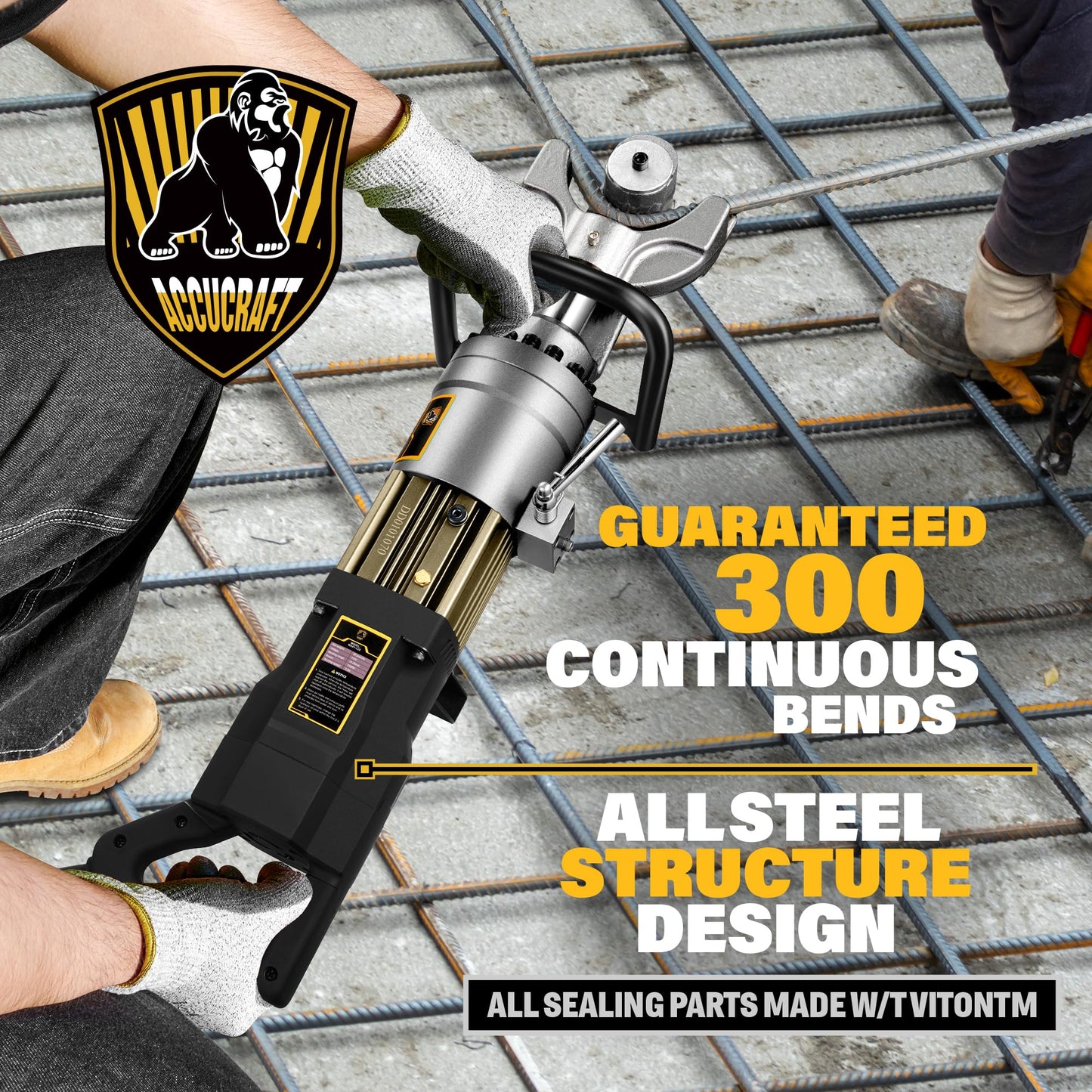 [Upgraded Version] Electric Rebar Bender with Brushless Motor, 1100W Portable Hydraulic Rebar Bender Tool, Handheld Rebar Bender Machine, 110V ﻿ (Max Rebar 7/8" 22mm #7)