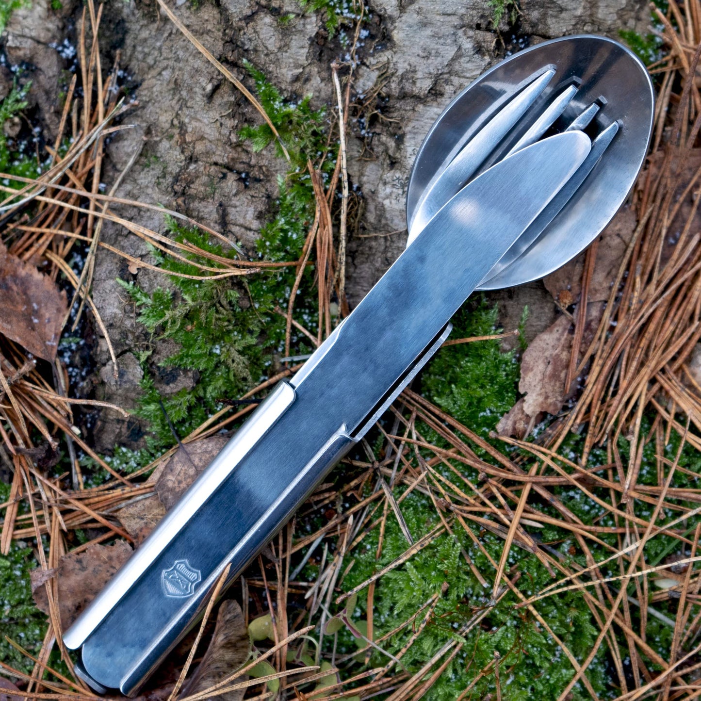 Original Hungarian army cutlery set 4 pieces. Eating utensils military issue spoon fork knife kit flatware multi-tool Camping bottle can opener stainless steel NEW