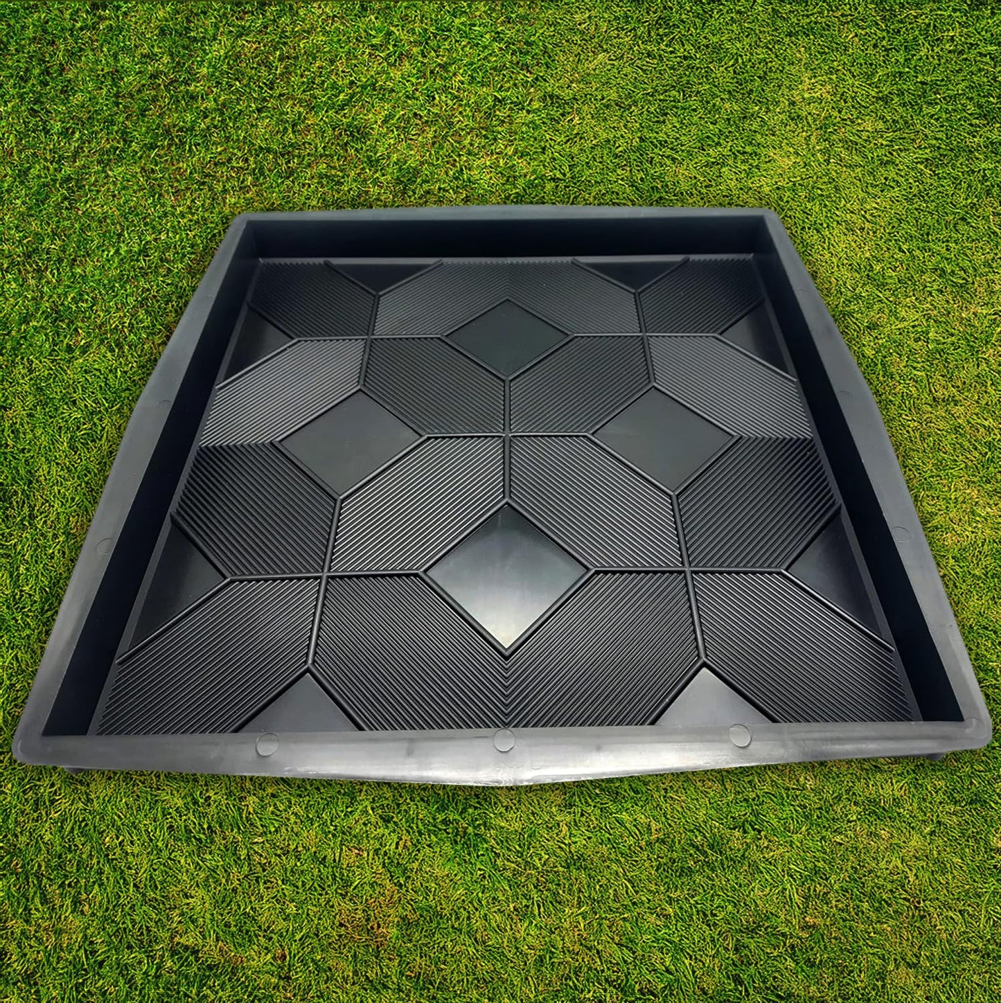BETONEX Plastic Molds Concrete Patio Paving Mold Slabs Chestnut - Big Beautiful Pathmaker Precast Concrete Molds and Forms Stampcrete for Walkways