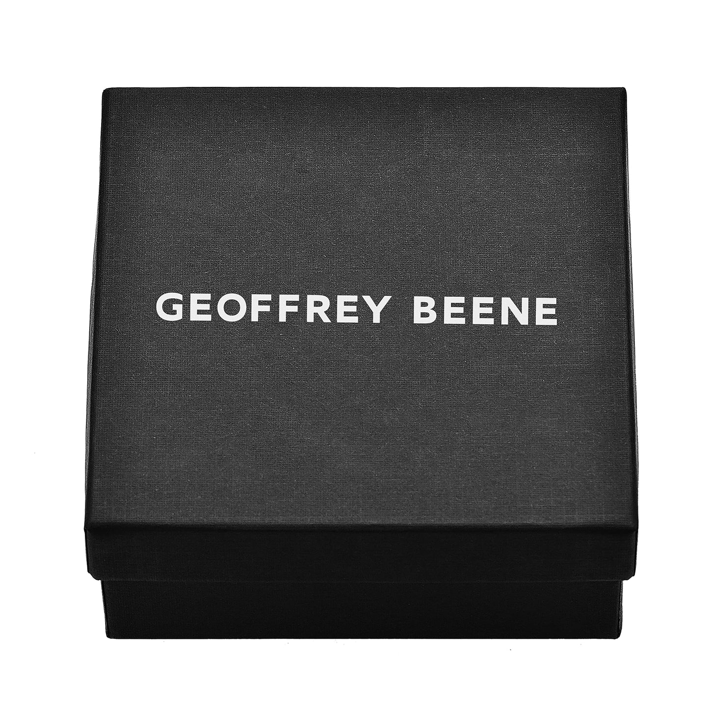 Geoffrey Beene Men's Braided Genuine Leather Fashion Bangle Bracelet with Stainless Steel Clasp (Brown)