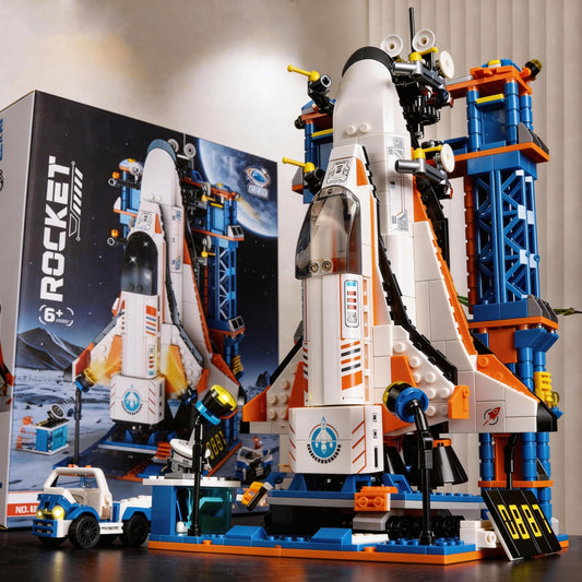 kececo Space Exploration Shuttle, Building Block Toy, Children's Intellectual Science Education Model, Suitable for Halloween, 1068 pcs