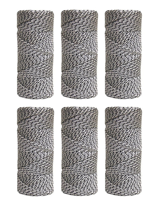 Kraft Tool Co. BC352 500 ft. White & Black Bonded Braided Line, 6-Pack