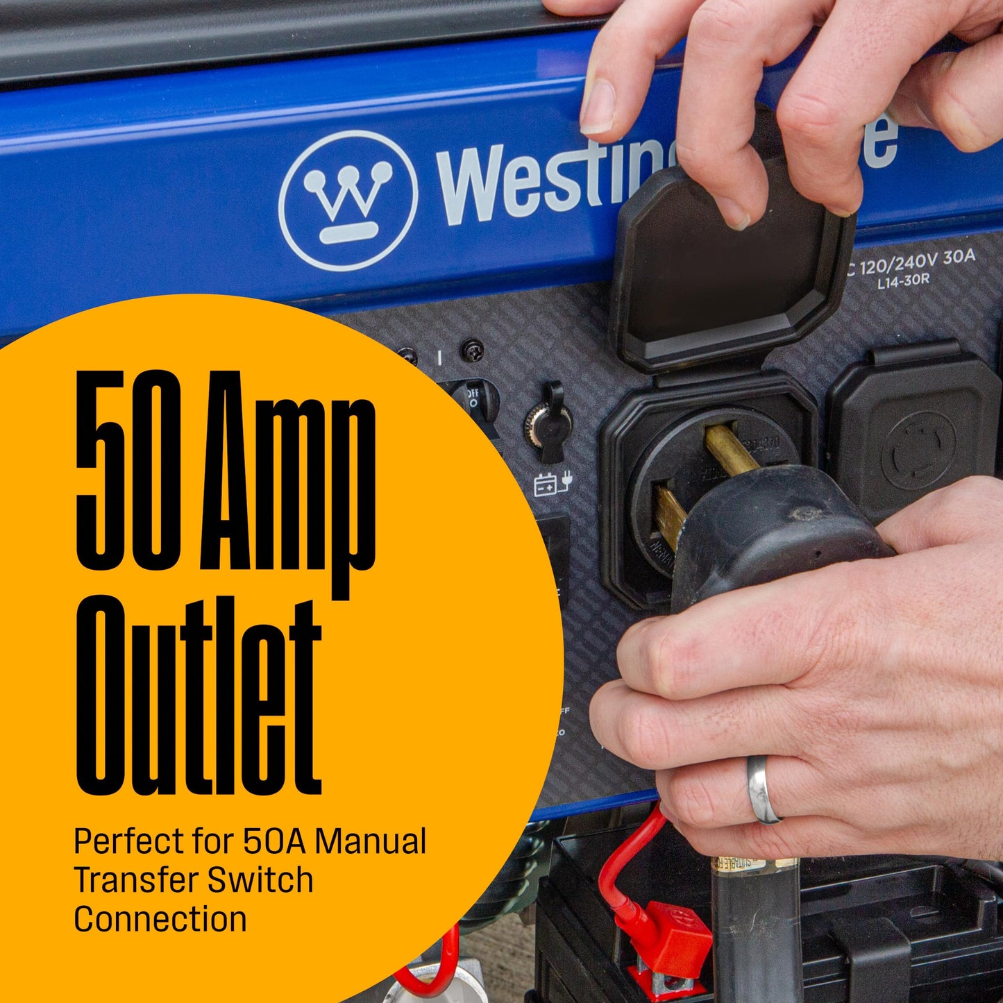 Westinghouse 12500 Peak Watt Tri-Fuel Home Backup Portable Generator, Remote Electric Start, Transfer Switch Ready, Gas, Propane, and Natural Gas Powered
