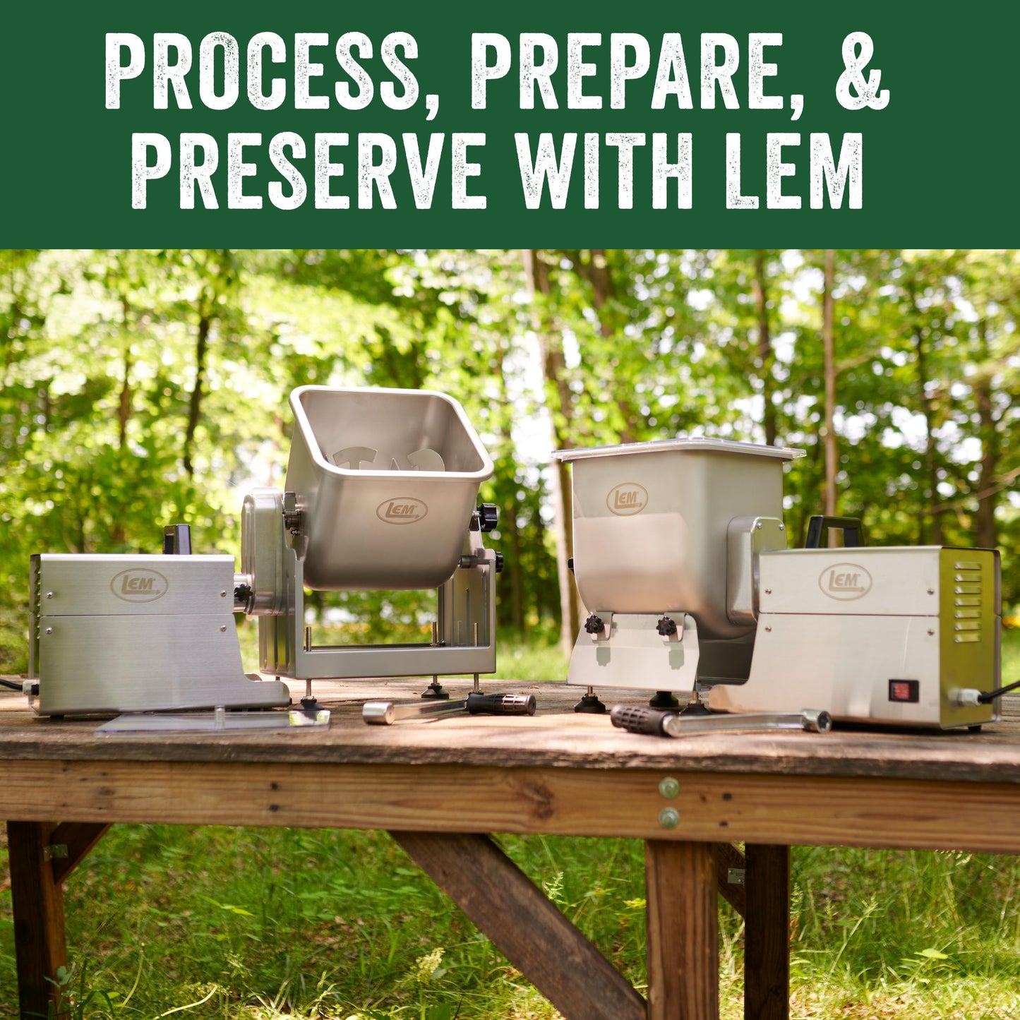 LEM Products BigBite Tilt Meat Mixer, 50 lb Stainless Steel Meat Mixer for Ground Beef, Sausage Making, Kitchen Meal Prep, Manual or Grinder-Driven Mixing for Home Use