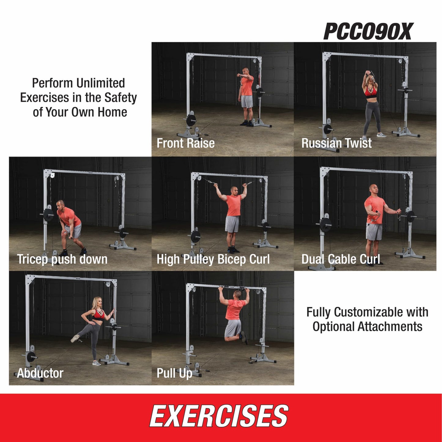 Body-Solid Powerline Cable Crossover Machine - High and Low Pulleys Gym Equipment for Home, Functional Trainer, Total Body Exercise, Cable Fly and Crossover Workouts