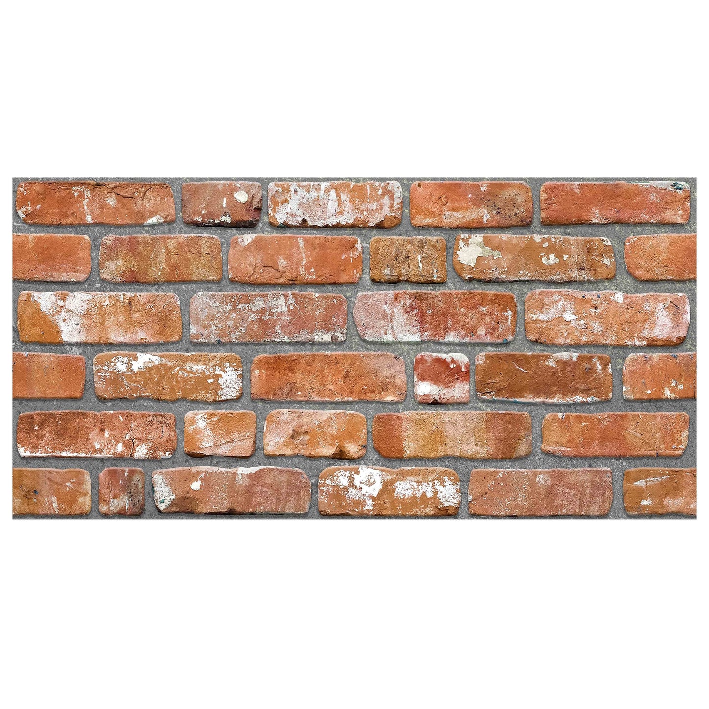 Dundee Deco 3D Wall Panels Faux Brick - Cladding, Red Orange Stone Look Wall Paneling, Styrofoam Facing for Living Room, Kitchen, Bathroom, Balcony, Bedroom, Set of 10, Covers 54 sq ft