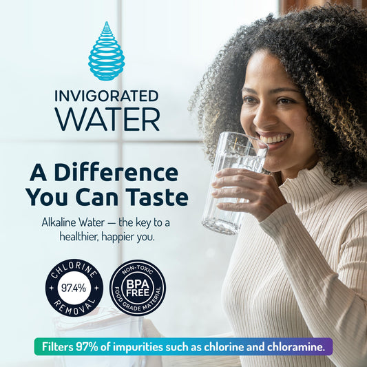 Invigorated Water pH Restore Glass Alkaline Water Pitcher - Long Lasting Water Filter Pitcher with Multi-Stage Filtration System - Glass Water Jug for High pH, Pure Drinking Water - 3.5 L / 118 Oz