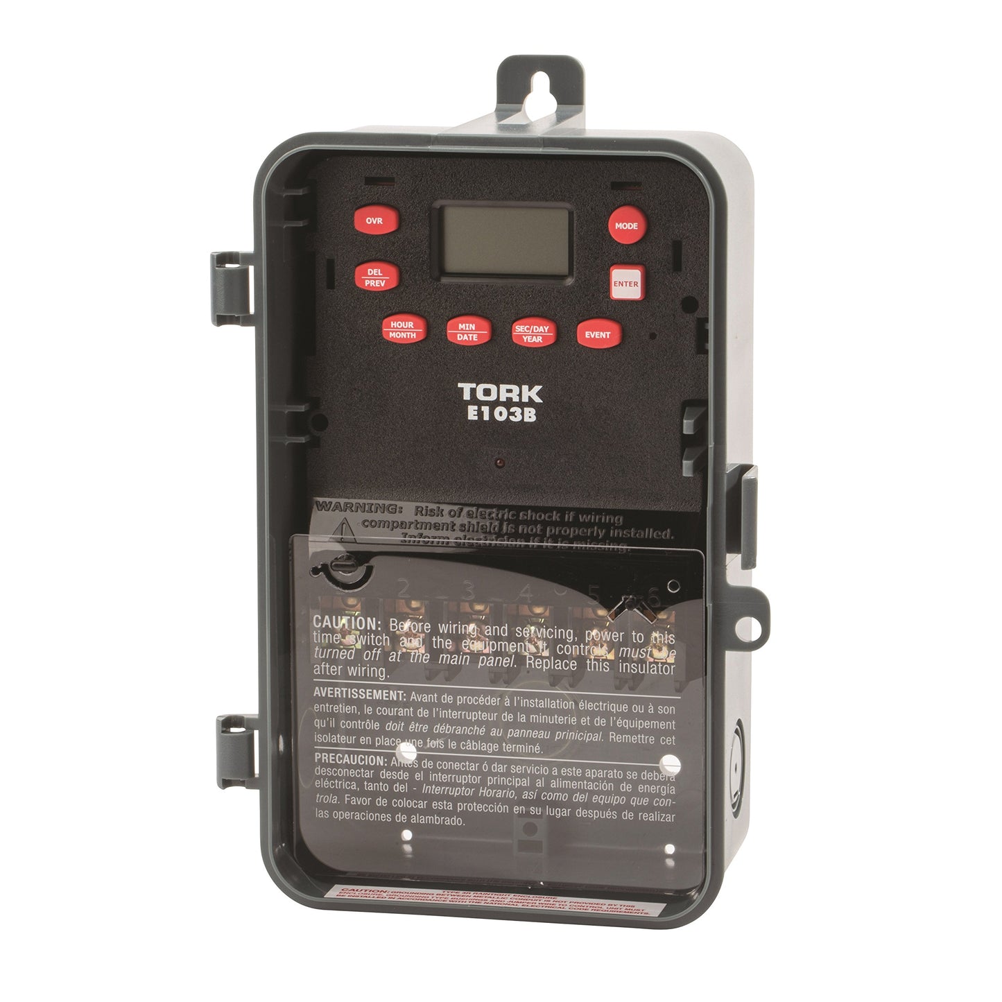 NSI Multipurpose Control 24 Hour Time Switch, 120-277 VAC Input Supply, 1 Channel, DPST Output Dry Contact, Pounds (E103B)