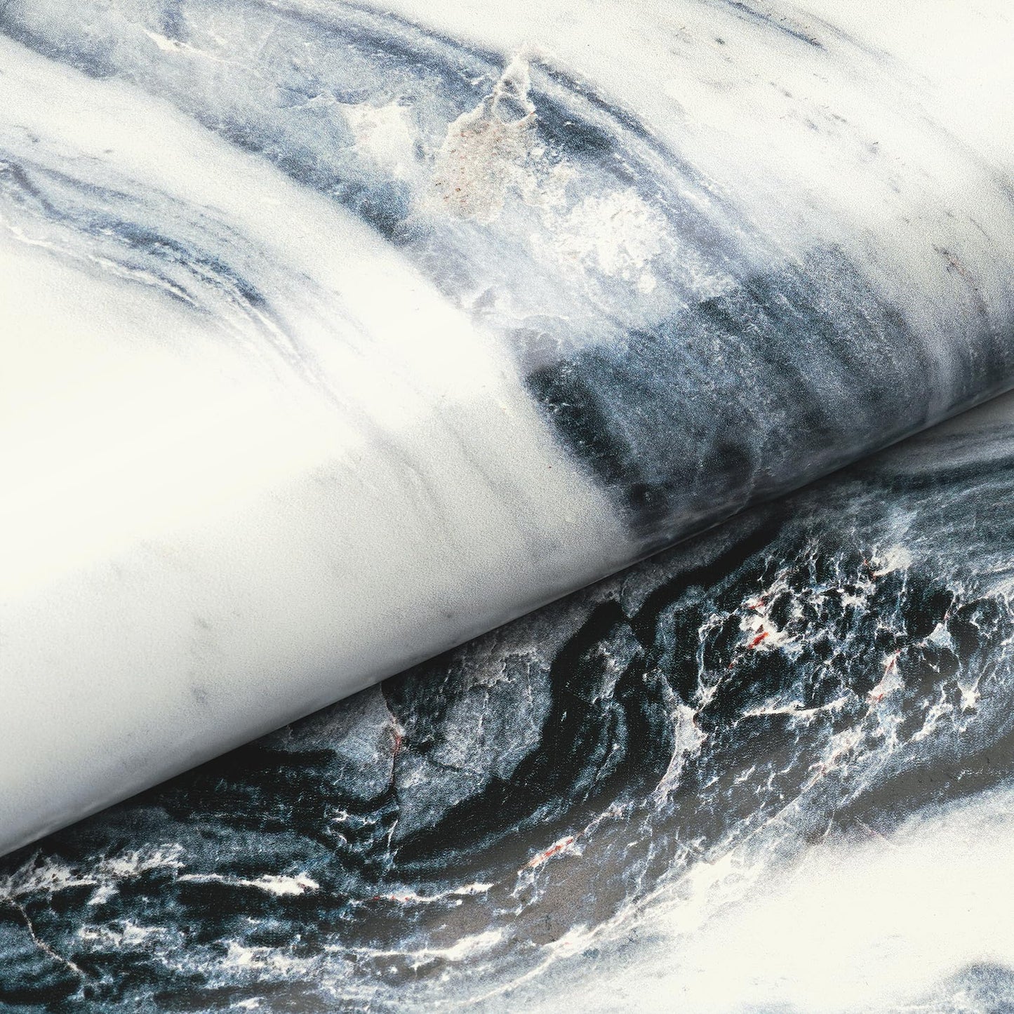 Livelynine Blue and White Wallpaper Waterproof Marble Contact Paper for Countertops Navy Blue White Peel and Stick Countertop Vinyl Wrap for Kitchen Counters Desk Dresser Cover Top Table 15.8x78.8