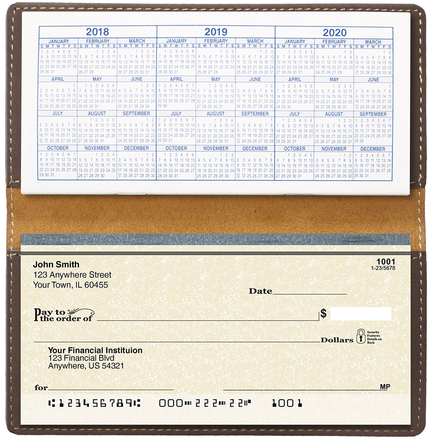 CAROUSELCHECKS Make A Wish Laser Engraved Leatherette Checkbook Cover