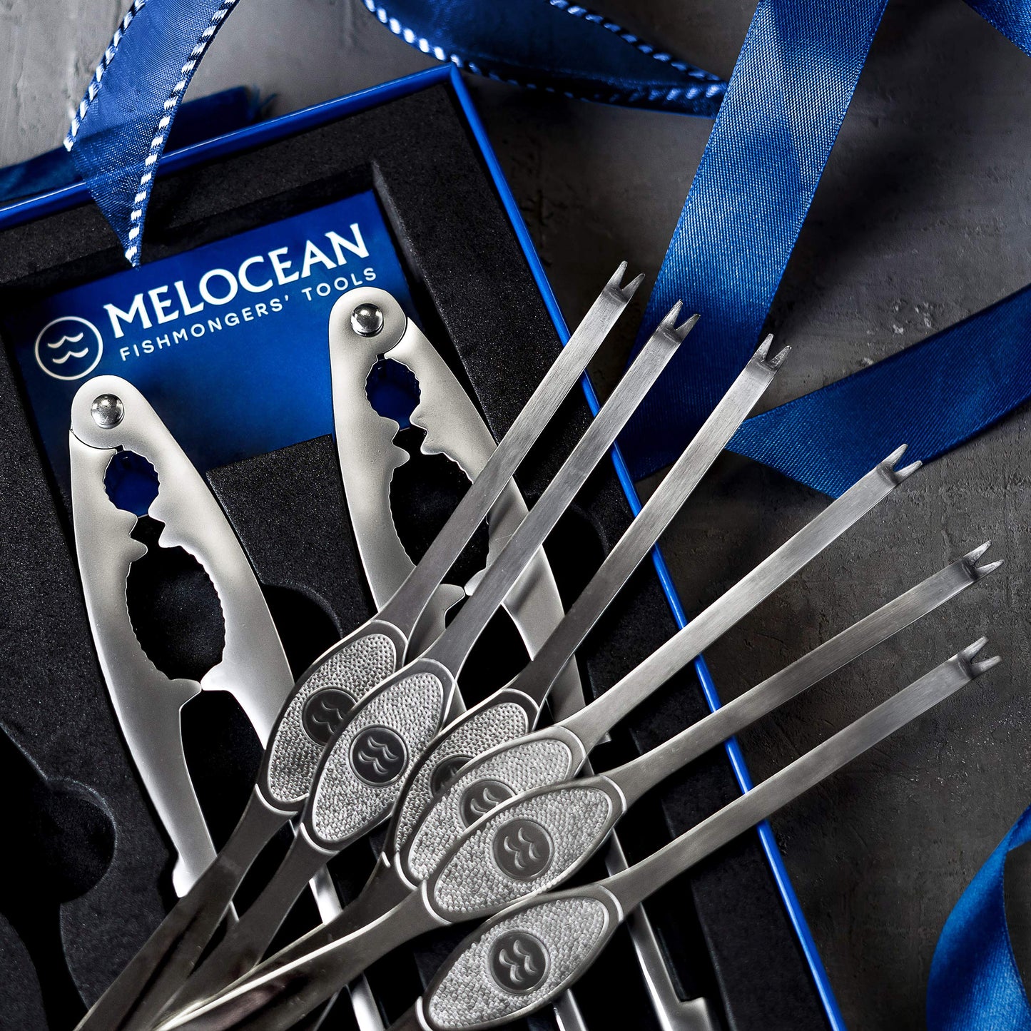 Crab Crackers and Tools Set - Premium 2 Lobster Crackers and 6 Seafood Forks Kit - Professional Crab Leg Claw Seafood Tools Set - Nutcrackers for All Nuts and Picks